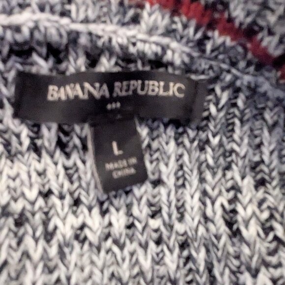 Chunky Thick Bannana Republic Full Zip Heathered Gray size Large NWOTS - Picture 4 of 6